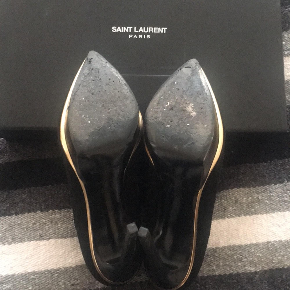 Saint Laurent Suede Pointed Booties - Picture 7 of 8